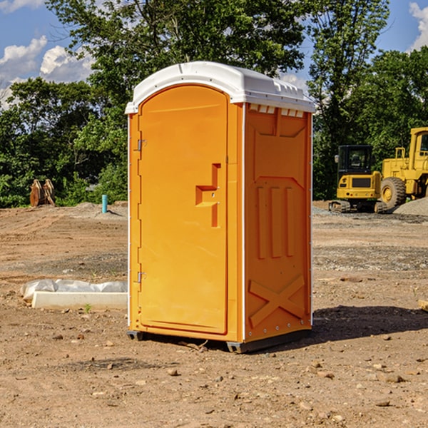 how often are the portable restrooms cleaned and serviced during a rental period in Bingham County